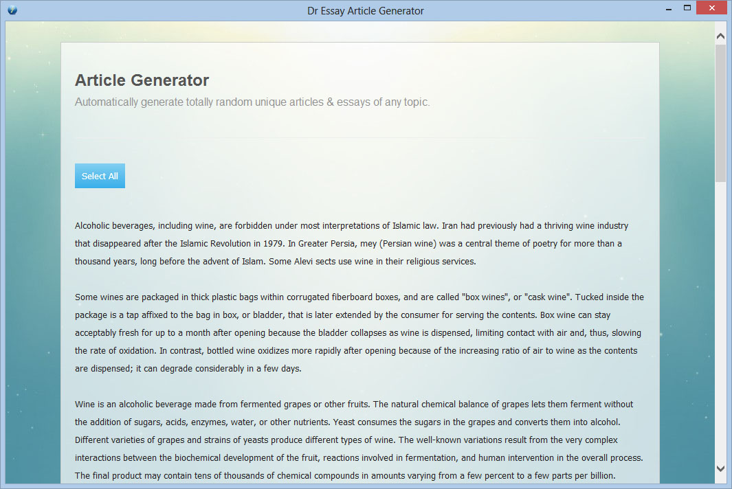 random essay topic generator